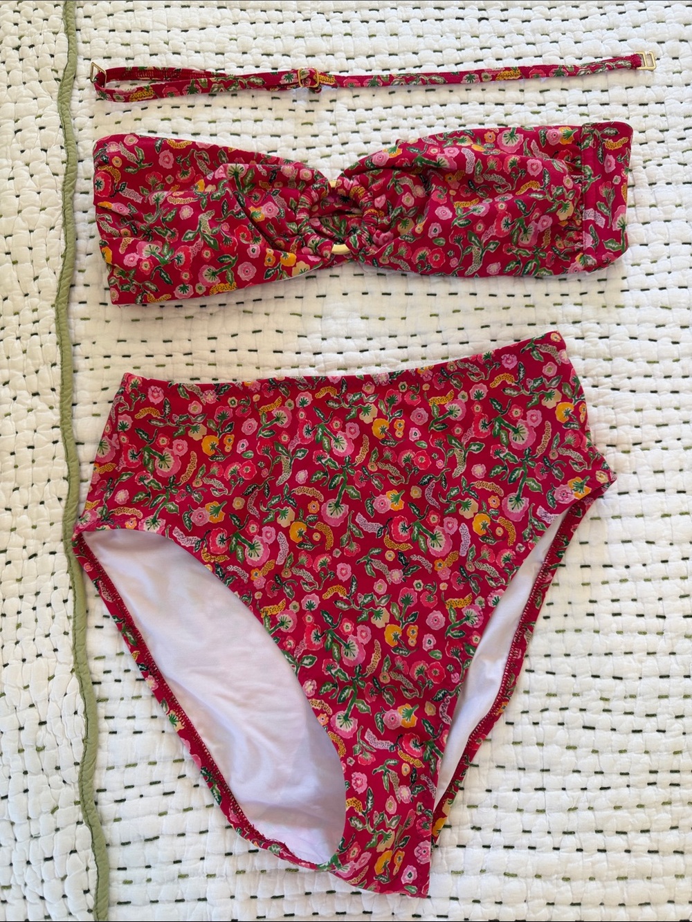 Follow Suit high waisted bikini (xs) and bandeau top (s)
